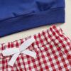 imageKuriozud Toddler Baby Christmas Outfit Car Holiday Tree Long Sleeve Sweatshirt and Plaid Pants 2 Piece SetCar and Tree Navy Blue
