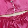 imageKuriozud Toddler Baby Girl Summer Satin Pajamas Kids Summer Pjs Set Short Sleeve Button Down Nightwear Sleepwear 06TEwatermelon Red