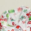 imageKuriozud Baby Girl Christmas Satin Silk Pajamas Button Down Santa Claus Pajamas Jumpsuit Feather Trim Sleeve Nightgown PjsAagreen