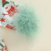 imageKuriozud Baby Girl Christmas Satin Silk Pajamas Button Down Santa Claus Pajamas Jumpsuit Feather Trim Sleeve Nightgown PjsAbeige