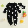 imageKuriozud My First Halloween Outfit Baby Girl Ghost Romper Pumpkin Onesie Newborn Preemie Girl Pajamas Thanksgiving ClothesHalloween Black