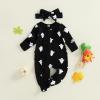 imageKuriozud My First Halloween Outfit Baby Girl Ghost Romper Pumpkin Onesie Newborn Preemie Girl Pajamas Thanksgiving ClothesHalloween Black