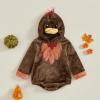 imageKuriozud Toddler Baby Thanksgiving Outfit Costume Turkey Long Sleeve Romper My First Halloween Boy Outfit Cute Fall ClothesMulticolor