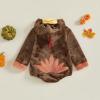imageKuriozud Toddler Baby Thanksgiving Outfit Costume Turkey Long Sleeve Romper My First Halloween Boy Outfit Cute Fall ClothesMulticolor