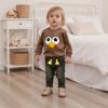 imageKuriozud Toddler Thanksgving Shirt Baby Boy Girl Tureky Pullover Sweatshirt Long Sleeve Crewneck Shirt Top Fall Winter OutfitTurkey Brown
