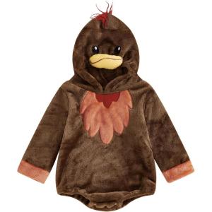 imageKuriozud Toddler Baby Thanksgiving Outfit Costume Turkey Long Sleeve Romper My First Halloween Boy Outfit Cute Fall ClothesMulticolor