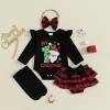 imageKuriozud My First Thanksgiving Outfit Baby Girl Turkey Romper BodysuitRuffle Tutu Shorts Bloomer 1st Thanksgiving ClothesChristmas Black Red