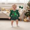 imageKuriozud My First Thanksgiving Outfit Baby Girl Turkey Romper BodysuitRuffle Tutu Shorts Bloomer 1st Thanksgiving ClothesChristmas Green