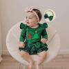 imageKuriozud My First Thanksgiving Outfit Baby Girl Turkey Romper BodysuitRuffle Tutu Shorts Bloomer 1st Thanksgiving ClothesChristmas Green