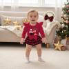 imageKuriozud My First Thanksgiving Outfit Baby Girl Turkey Romper BodysuitRuffle Tutu Shorts Bloomer 1st Thanksgiving ClothesChristmas Red