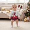 imageKuriozud My First Thanksgiving Outfit Baby Girl Turkey Romper BodysuitRuffle Tutu Shorts Bloomer 1st Thanksgiving ClothesChristmas White