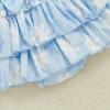 imageKuriozud My First Thanksgiving Outfit Baby Girl Turkey Romper BodysuitRuffle Tutu Shorts Bloomer 1st Thanksgiving ClothesFathers Day Blue
