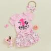 imageKuriozud My First Thanksgiving Outfit Baby Girl Turkey Romper BodysuitRuffle Tutu Shorts Bloomer 1st Thanksgiving ClothesFathers Day Pink