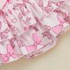 imageKuriozud My First Thanksgiving Outfit Baby Girl Turkey Romper BodysuitRuffle Tutu Shorts Bloomer 1st Thanksgiving ClothesFathers Day Pink