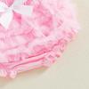 imageKuriozud My First Thanksgiving Outfit Baby Girl Turkey Romper BodysuitRuffle Tutu Shorts Bloomer 1st Thanksgiving ClothesFootball Pink