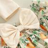 imageKuriozud My First Thanksgiving Outfit Baby Girl Turkey Romper BodysuitRuffle Tutu Shorts Bloomer 1st Thanksgiving ClothesHalloween Beige