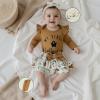 imageKuriozud My First Thanksgiving Outfit Baby Girl Turkey Romper BodysuitRuffle Tutu Shorts Bloomer 1st Thanksgiving ClothesHalloween Brown