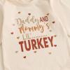 imageKuriozud My First Thanksgiving Outfit Baby Girl Turkey Romper BodysuitRuffle Tutu Shorts Bloomer 1st Thanksgiving ClothesThanksgiving Beige a