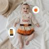 imageKuriozud My First Thanksgiving Outfit Baby Girl Turkey Romper BodysuitRuffle Tutu Shorts Bloomer 1st Thanksgiving ClothesThanksgiving Beige a