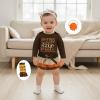 imageKuriozud My First Thanksgiving Outfit Baby Girl Turkey Romper BodysuitRuffle Tutu Shorts Bloomer 1st Thanksgiving ClothesThanksgiving Brown a