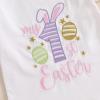 imageKuriozud My First Thanksgiving Outfit Baby Girl Turkey Romper BodysuitRuffle Tutu Shorts Bloomer 1st Thanksgiving ClothesWhite Pink My 1st Easter a