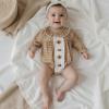 imageKuriozud Newborn Baby Girl Thanksgiving Outfit Bubble Romper Long Sleeve Jumpsuit Cute Infant Girl Fall ClothesCrewneck Turkey Brown