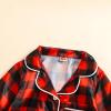 imageKuriozud Baby Girl Boy Fall Button Down Silk Satin Pajamas Romper OnePiece Jumpsuit Long Sleeve Nightgown Pjs SleepwearChristmasred