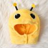 imageKuriozud Cute Fuzzy Animal Costume for Baby Girl Boy Halloween Costume Romper with Hat and Leg Warmer 4pcs Cosplay OutfitBee Yellow
