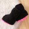 imageKuriozud Cute Fuzzy Animal Costume for Baby Girl Boy Halloween Costume Romper with Hat and Leg Warmer 4pcs Cosplay OutfitCat Black Pink