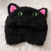 imageKuriozud Cute Fuzzy Animal Costume for Baby Girl Boy Halloween Costume Romper with Hat and Leg Warmer 4pcs Cosplay OutfitCat Black Pink