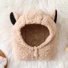 imageKuriozud Cute Fuzzy Animal Costume for Baby Girl Boy Halloween Costume Romper with Hat and Leg Warmer 4pcs Cosplay OutfitLamb Beige