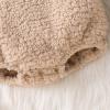 imageKuriozud Cute Fuzzy Animal Costume for Baby Girl Boy Halloween Costume Romper with Hat and Leg Warmer 4pcs Cosplay OutfitLamb Beige