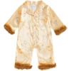 imageKuriozud Baby Girl Boy Fall Button Down Silk Satin Pajamas Romper OnePiece Jumpsuit Long Sleeve Nightgown Pjs SleepwearHalloweenapricot