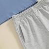 imageToddler Baby Boy Clothes 2 Piece Summer Outfit Short Sleeve T Shirt Top and Shorts Set with Pocket Infant ClothingBlue  Grey