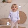imageKuriozud Newborn Baby Girl Fall Winter Clothes Ruffle Romper Bodysuit with Headband Socks Cute Infant Baby Girl OutfitFloral Purple