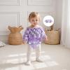 imageKuriozud Newborn Baby Girl Halloween Outfit Smocked Bubble Romper Jumpsuit Cute Infant Girl Fall ClothesOff the Shoulder Ghost