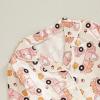 imageKuriozud Toddler Baby Girl Halloween Pajamas Set Little Girl Pumpkin Long Sleeve Lapel TopsRuffled Pants Sleepwear NightwearBeige Pink Truck Pumpkin