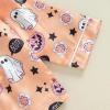 imageKuriozud Toddler Baby Girl Halloween Pajamas Set Little Girl Pumpkin Long Sleeve Lapel TopsRuffled Pants Sleepwear NightwearOrange Pumpkin Ghost
