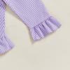 imageKuriozud Toddler Girl Halloween Outfit Baby PumpkinGhost Long Sleeve Ruffle Sweatshirt Tshirt And Pants Cute Fall ClothesBoo Pumpkin Ghost Purple