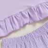 imageKuriozud Toddler Girl Halloween Outfit Baby PumpkinGhost Long Sleeve Ruffle Sweatshirt Tshirt And Pants Cute Fall ClothesBoo Pumpkin Ghost Purple