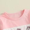imageKuriozud Toddler Girl Halloween Outfit Baby PumpkinGhost Long Sleeve Ruffle Sweatshirt Tshirt And Pants Cute Fall ClothesGhost Pink