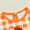 imageKuriozud Toddler Girl Halloween Outfit Baby PumpkinGhost Long Sleeve Ruffle Sweatshirt Tshirt And Pants Cute Fall ClothesTurkey Embroidery Orange