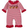 imageKuriozud Newborn Baby Girl Christmas Outfit Ruffle Romper Long Sleeve Jumpsuit Cute Infant Girl Christmas ClothesReindeer Striped Red