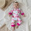 imageKuriozud Baby Girl Boy Christmas Button Down Silk Satin Pajamas Romper OnePiece Jumpsuit Pumpkin Nightgown Pjs SleepwearBow Purple