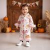 imageKuriozud Baby Girl Boy Christmas Button Down Silk Satin Pajamas Romper OnePiece Jumpsuit Pumpkin Nightgown Pjs SleepwearHalloweenpink