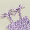 imageKuriozud Halloween Toddler Baby Girl Outfit Pumpkin Patch Tank TopWide Leg Pants Set Kids Little Girl Halloween ClothesDaily Purple Plaid