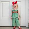 imageKuriozud Halloween Toddler Baby Girl Outfit Pumpkin Patch Tank TopWide Leg Pants Set Kids Little Girl Halloween ClothesHalloween Green