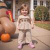 imageKuriozud Halloween Toddler Baby Girl Outfit Pumpkin Patch Tank TopWide Leg Pants Set Kids Little Girl Halloween ClothesThanksgiving Khaki