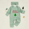 imageKuriozud My First Halloween Outfit Baby Girl Ghost Romper Pumpkin Onesie Newborn Preemie Girl Pajamas Thanksgiving ClothesGreen Christmas Tree