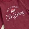 imageKuriozud My First Halloween Outfit Baby Girl Ghost Romper Pumpkin Onesie Newborn Preemie Girl Pajamas Thanksgiving ClothesWine Red Santa Hat